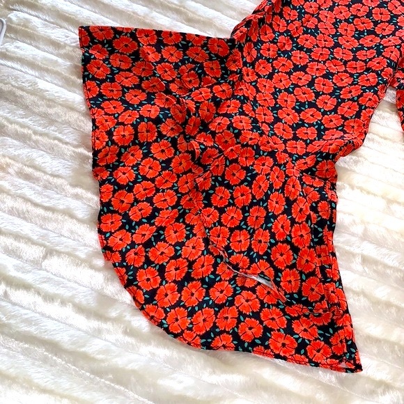 ETT TWA by Anthropologie Virginie Ruffled Wide-Leg Trousers - Picture 9 of 16